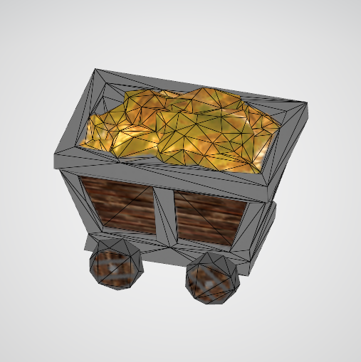 Minecart with gold