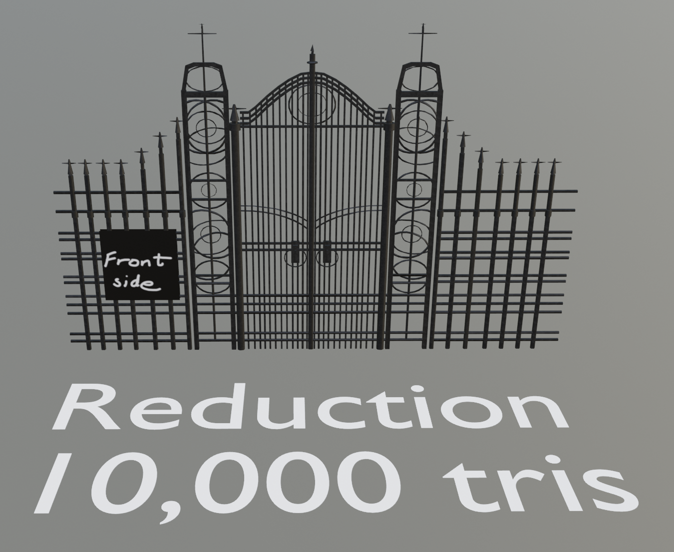 Reduced gate at 10 000 tris