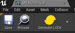 Generate LODs button active.