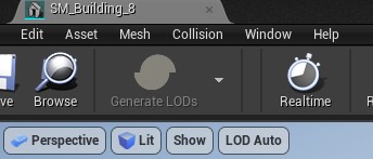 Generate LODs button inactive.