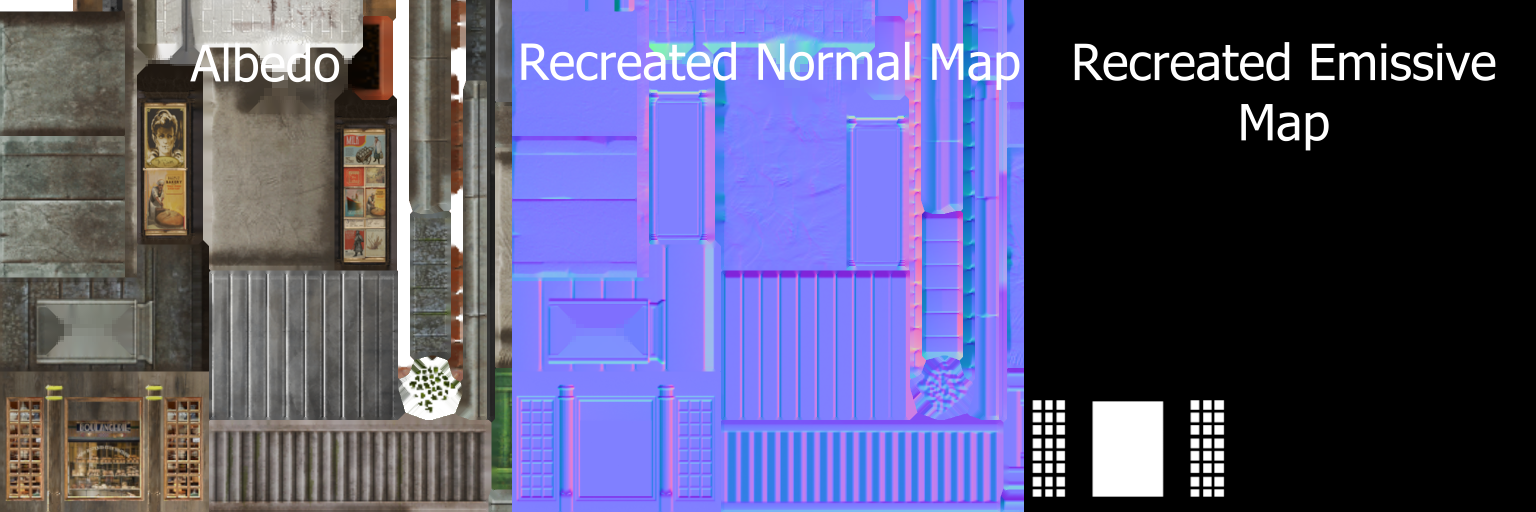 Albedo / Normal map / Emission map